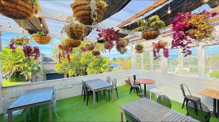 North Star Eatery leafy outdoor deck
